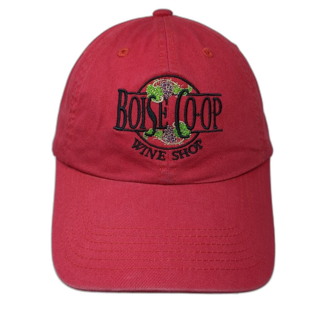 Boise Co-Op Wine Shop Slideback Baseball Cap Red One Size 6 Panel Port Authority